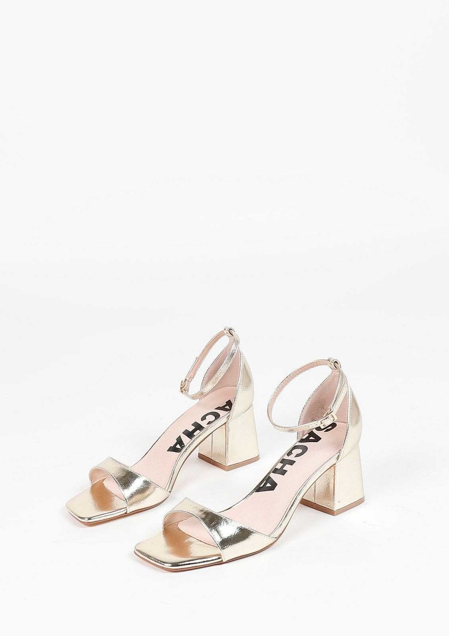 Sacha Heeled Sandals - Gold