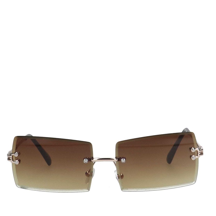 Sacha Rectangular Sunglasses - Light Brown