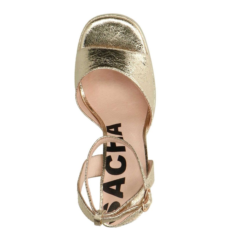 Sacha Heeled Sandals With Platform - Gold