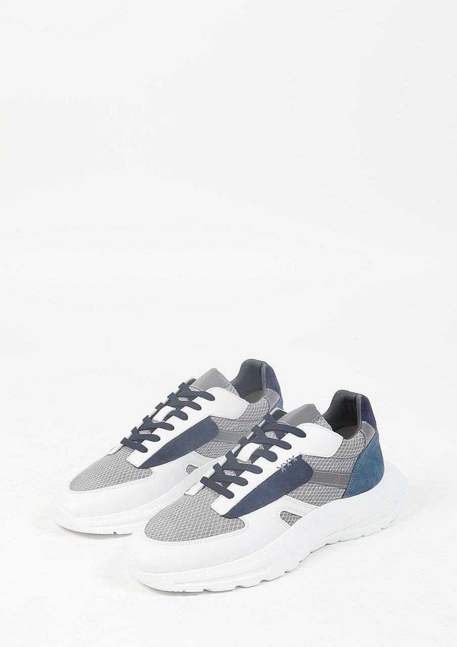 Sacha Leather Sneakers With Suede Details - White