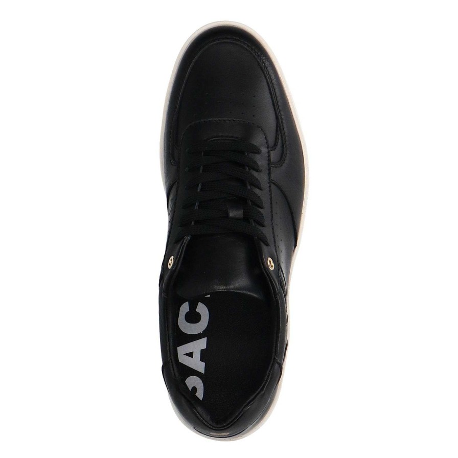 Sacha Leather Sneakers - Black