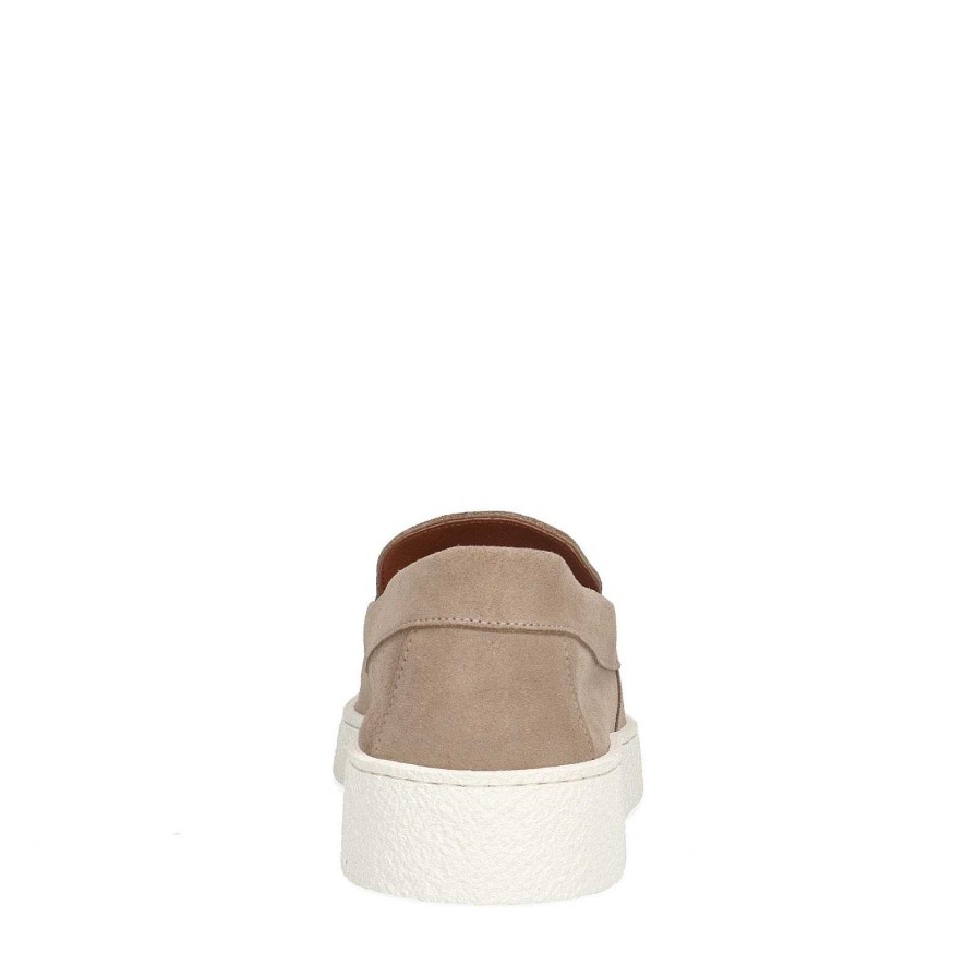 Sacha Suede Loafers - Beige