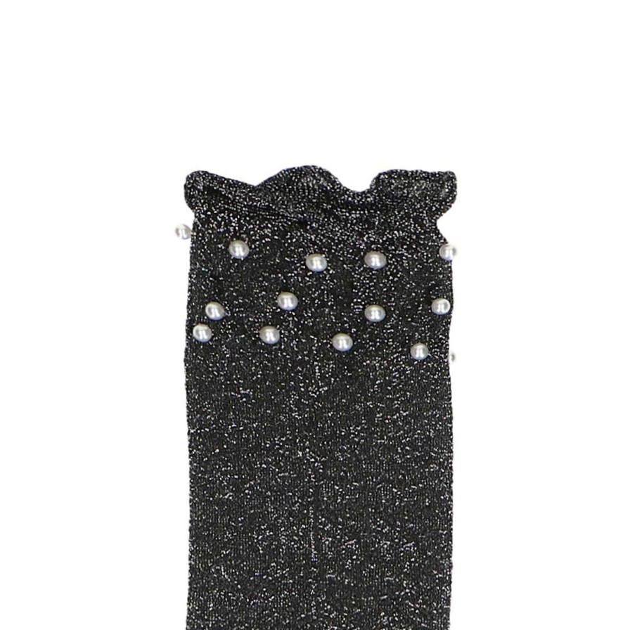 Sacha Sacha X Blitsbee Glitter Socks With Beads - Black