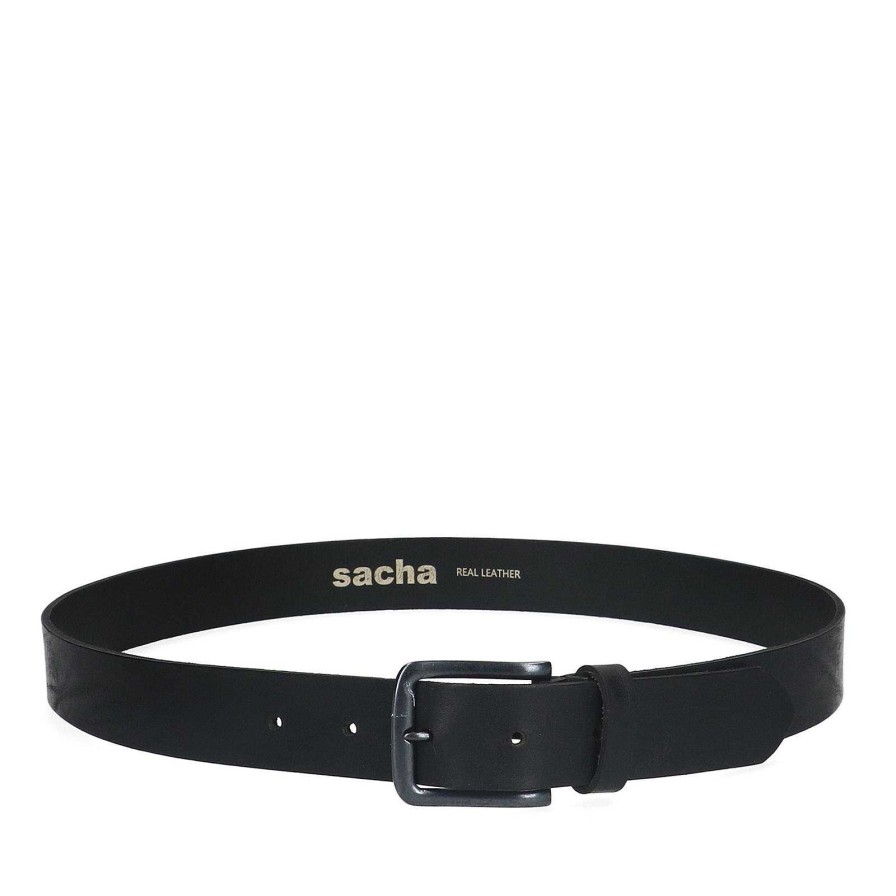 Sacha Leather Belt - Black