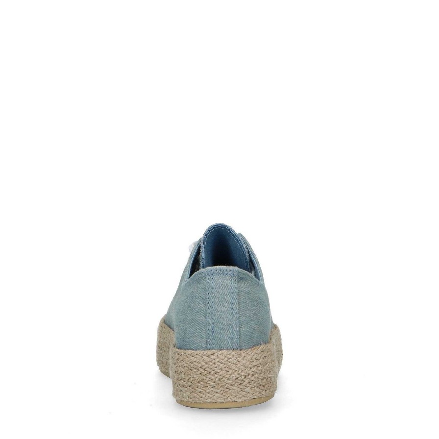 Sacha Textile Sneakers With Rope Sole - Blue