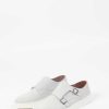 Sacha Suede Buckle Sneakers - Light Gray