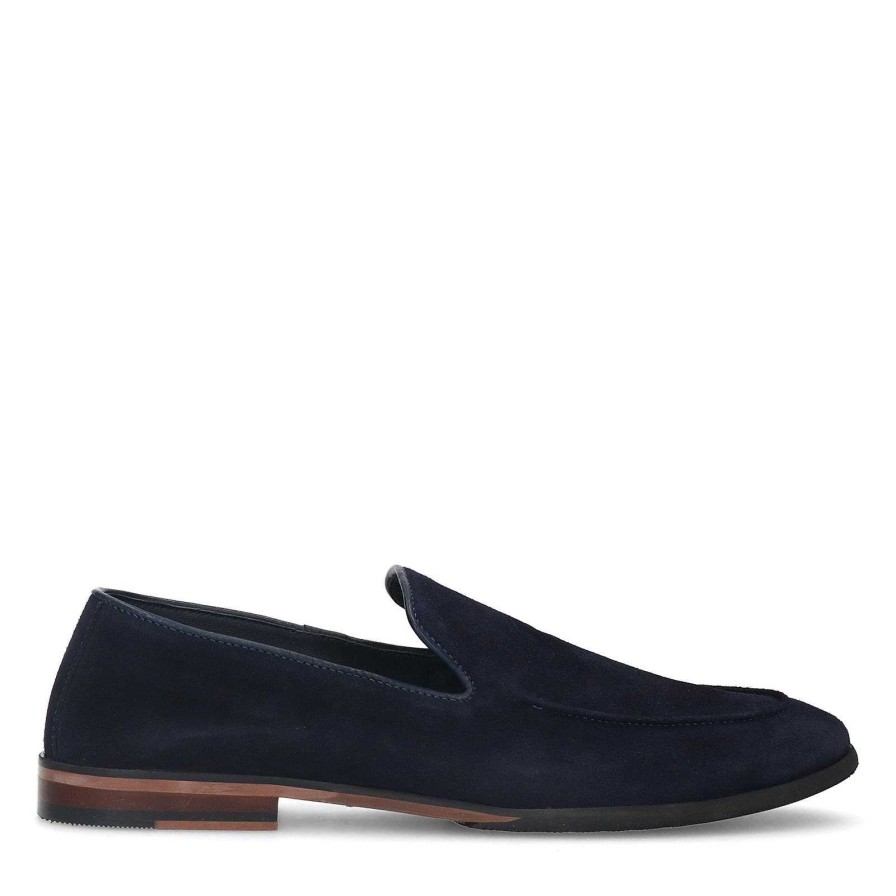 Sacha Suede Loafers - Dark Blue