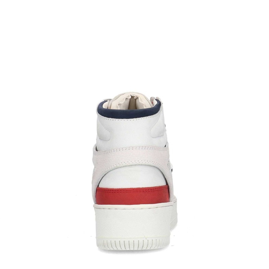 Sacha Nubuck High Top Sneakers - White