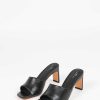 Sacha Synthetic Mules With Heel - Black