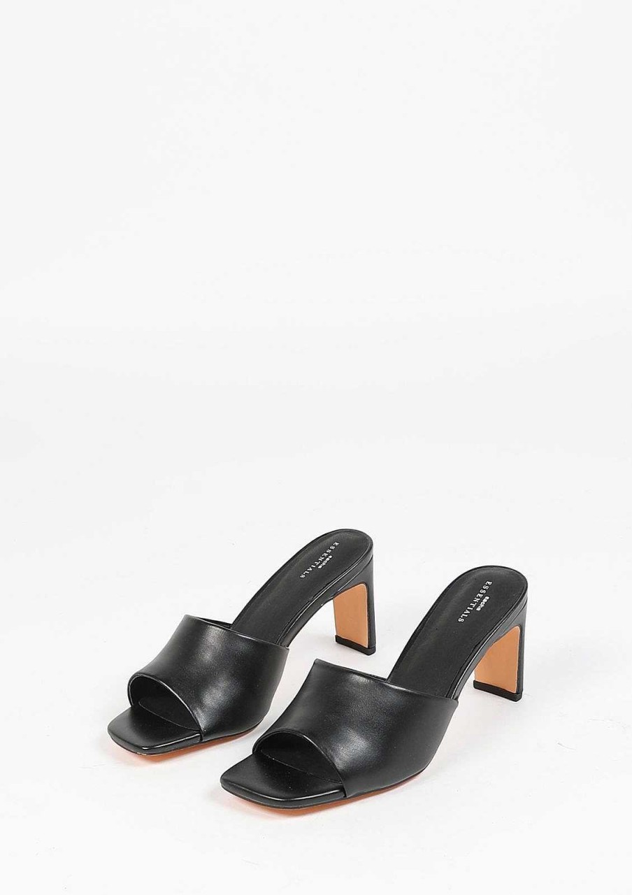 Sacha Synthetic Mules With Heel - Black