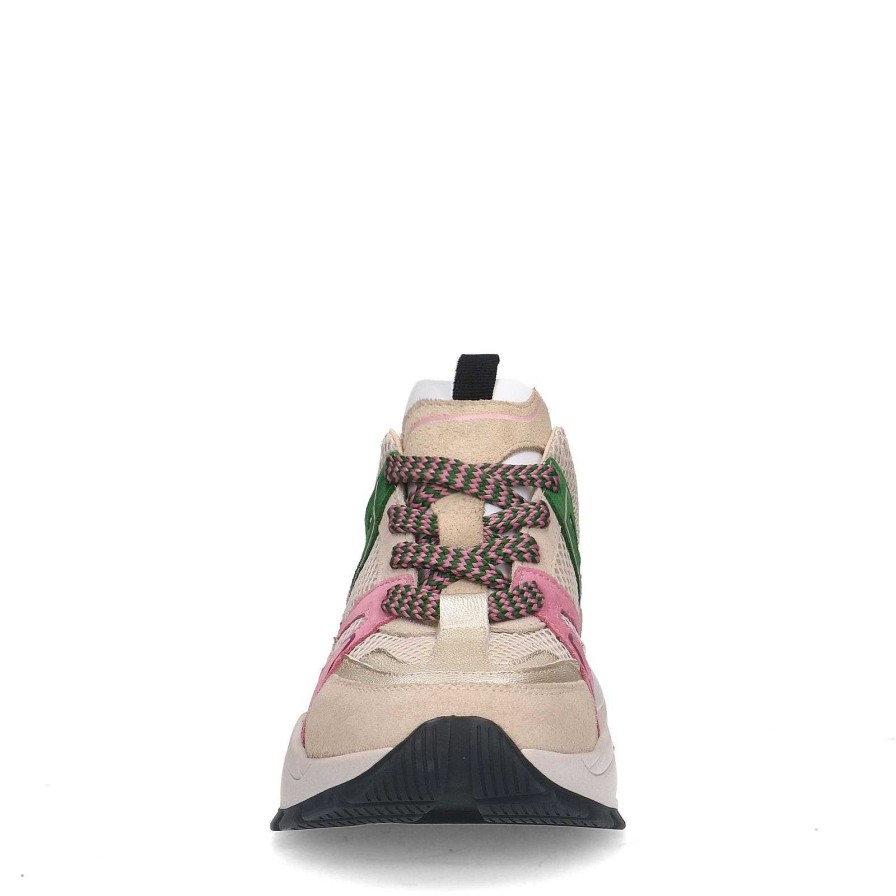 Sacha Suede Sneakers With Details - Beige