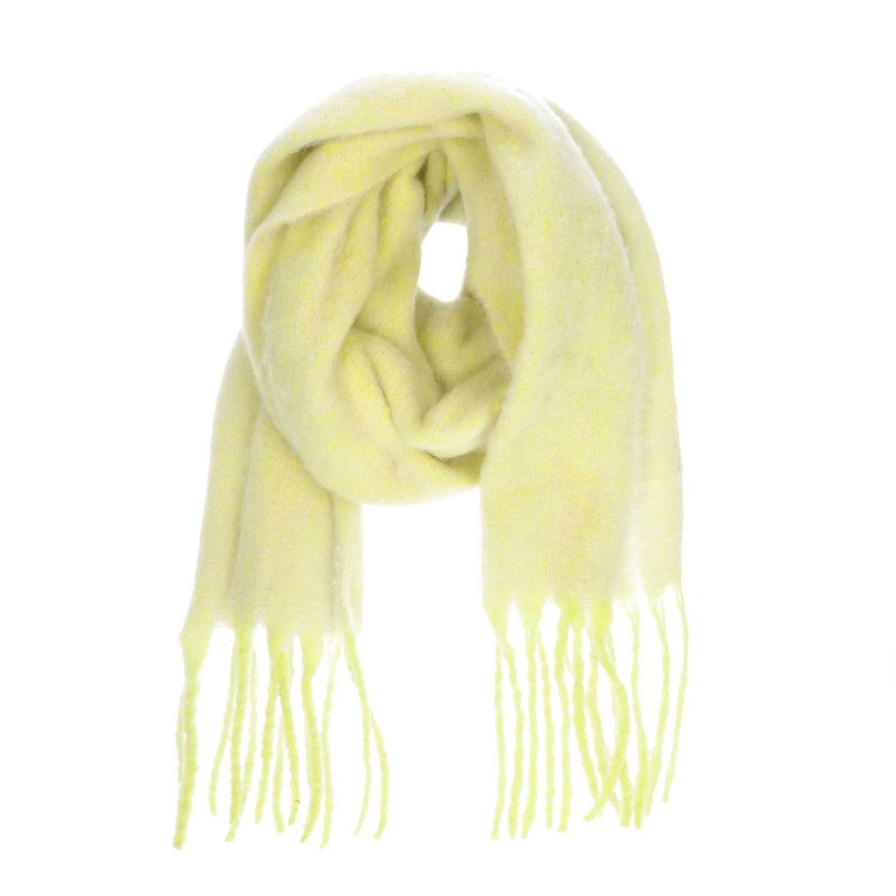 Sacha Fringed Scarf - Lime Green