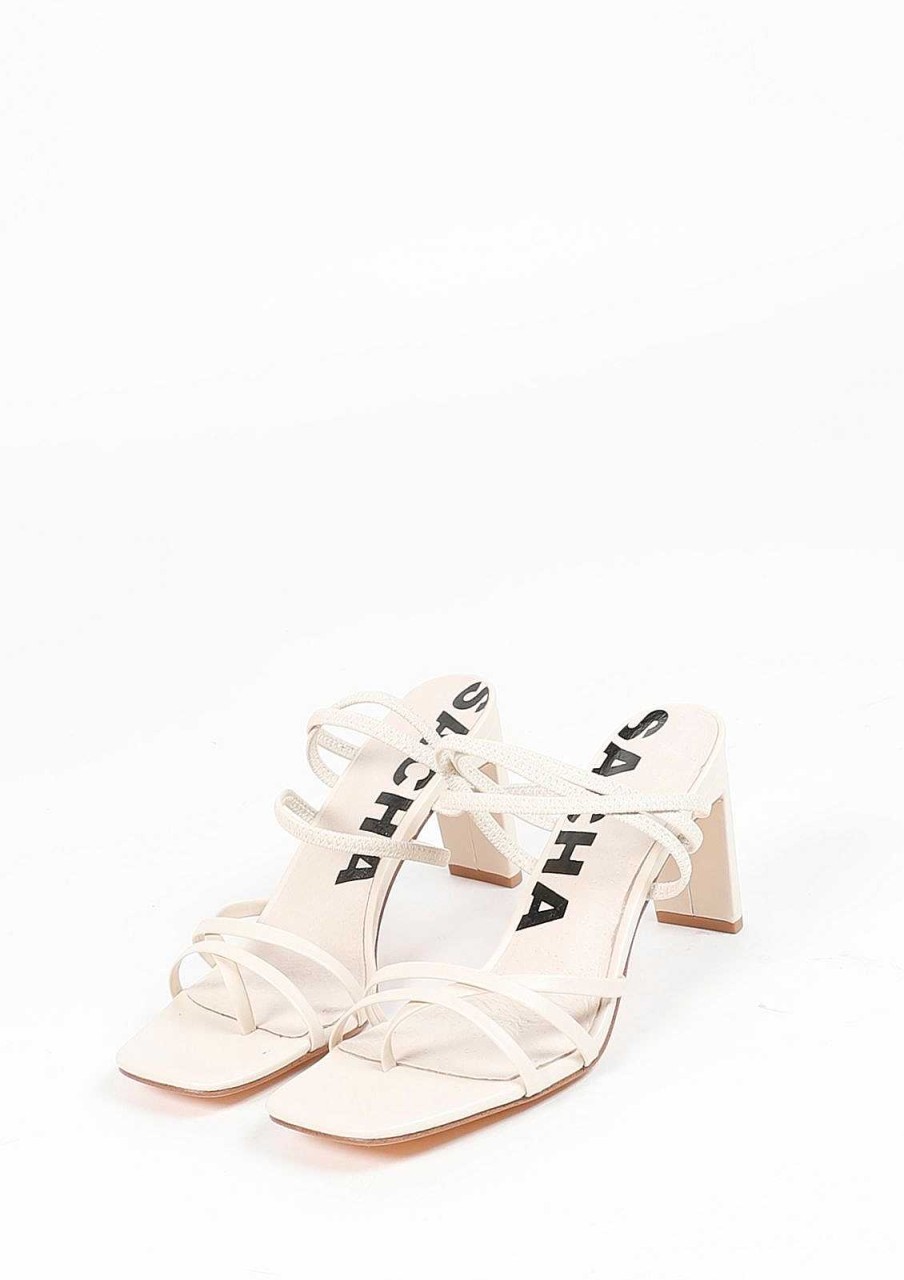 Sacha Heeled Sandals With Straps - Off-White