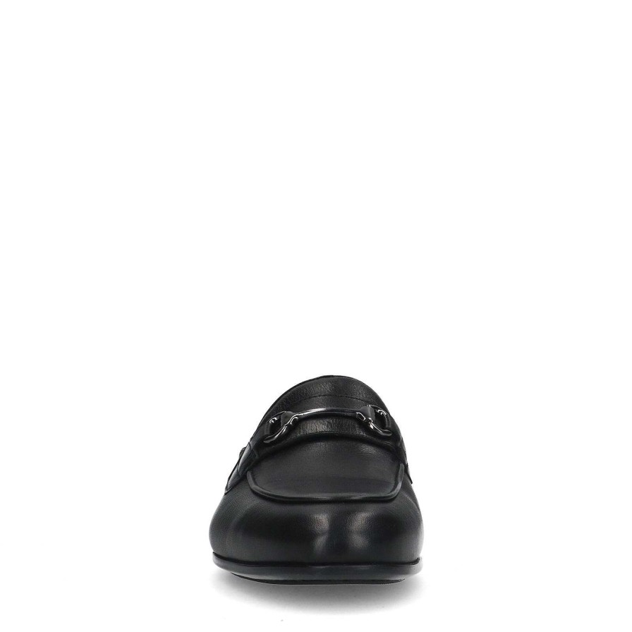 Sacha Leather Slip-On Loafers - Black