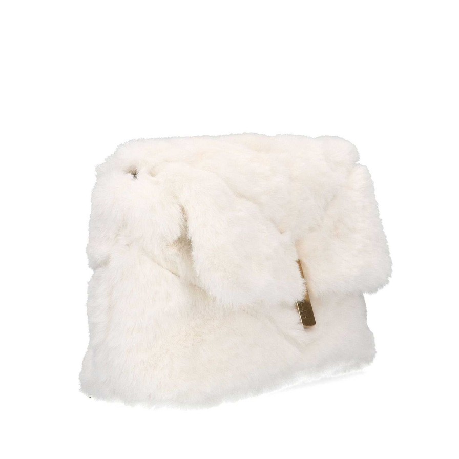 Sacha Faux Fur Crossbody Bag - Off-White