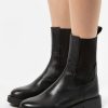 Sacha Leather Chelsea Boots - Black