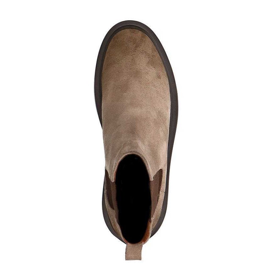 Sacha Suede Chelsea Boots - Beige