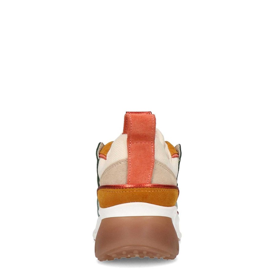 Sacha Suede Sneakers With Colored Details - Brown