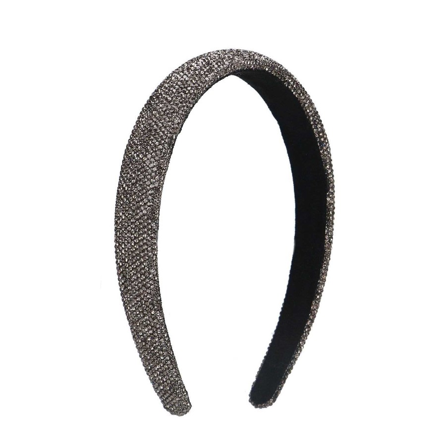 Sacha Headband With Rhinestones - Black