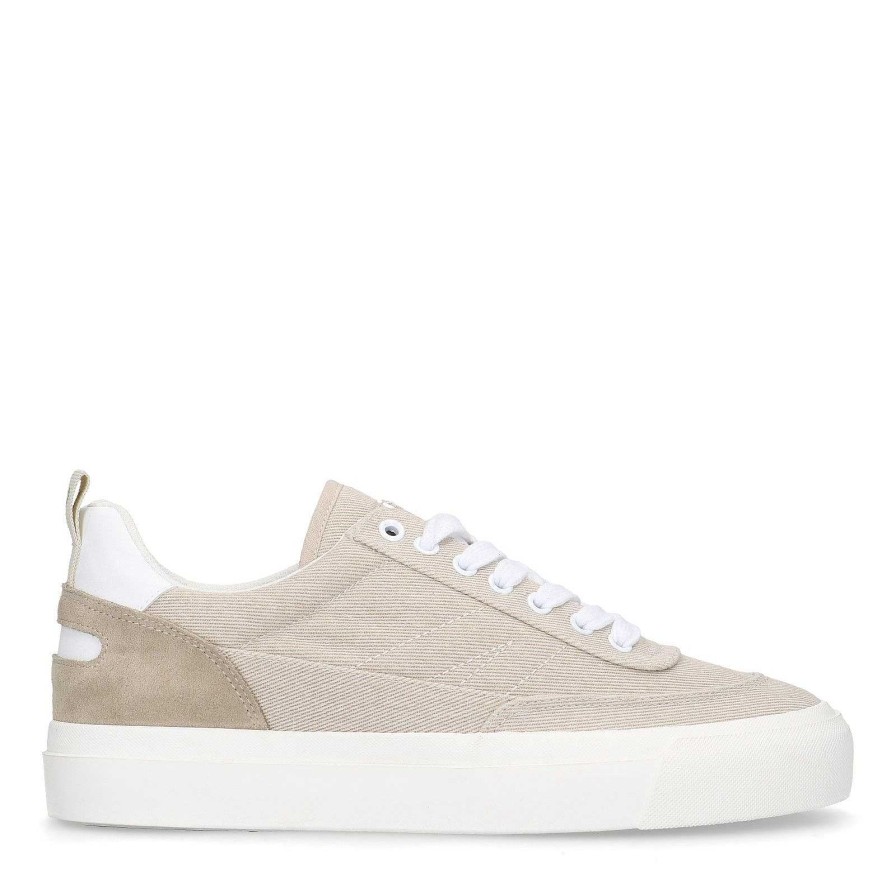 Sacha Goliath Sneakers In Textile And Suede - Beige