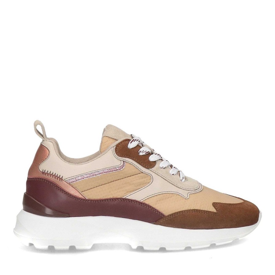 Sacha Suede Sneakers With Details - Brown