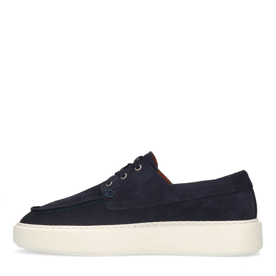 Sacha Suede Lace-Up Shoes - Dark Blue