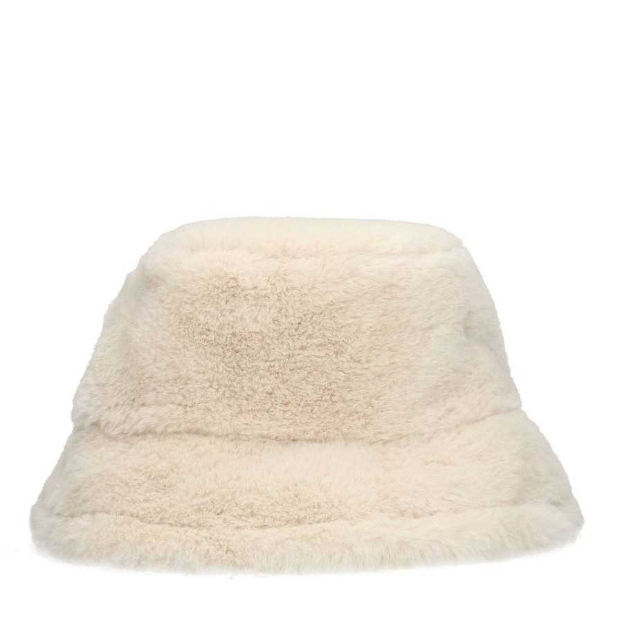 Sacha Reversible Faux Fur Bucket Hat - Beige