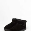 Sacha Low Suede Ankle Boots With Wool - Black