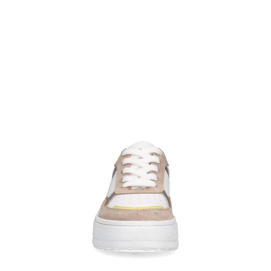 Sacha Leather Sneakers With Details - White