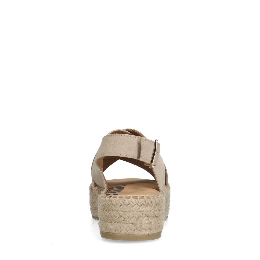 Sacha Suede Platform Sandals - Beige