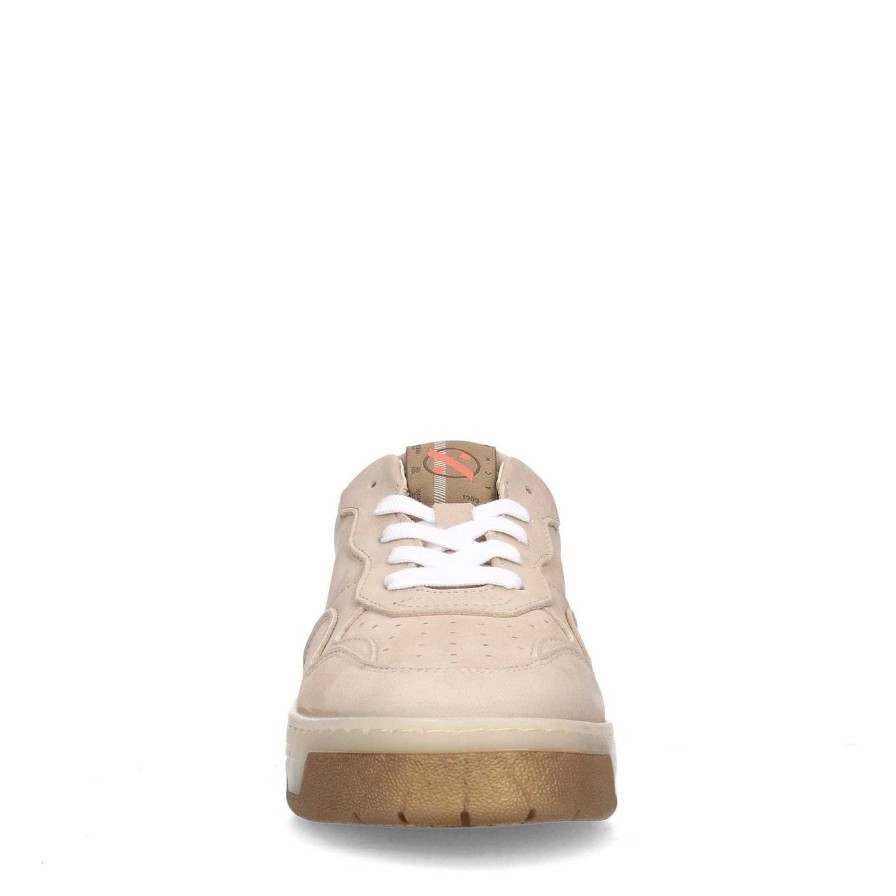 Sacha Leather Sneakers With Details - Beige