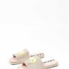 Sacha Slides With Rope Sole - Beige