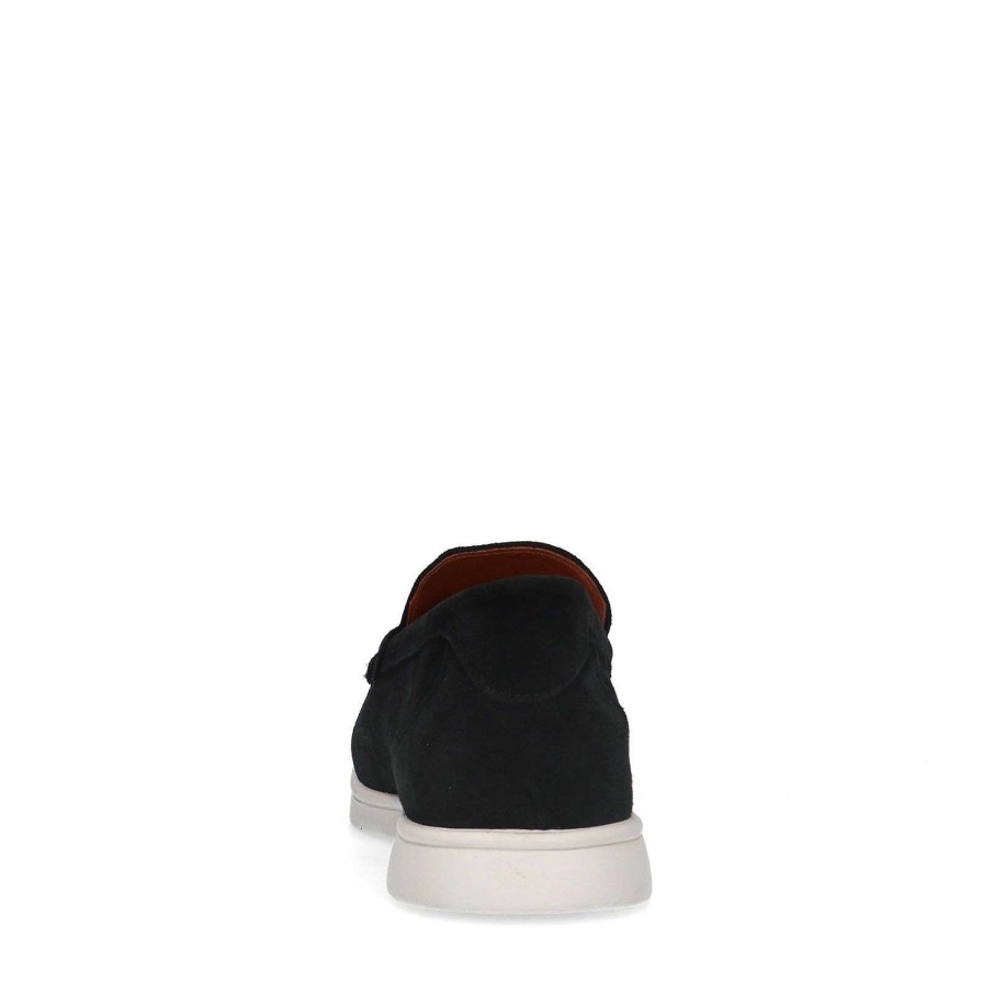 Sacha Suede Loafers - Black