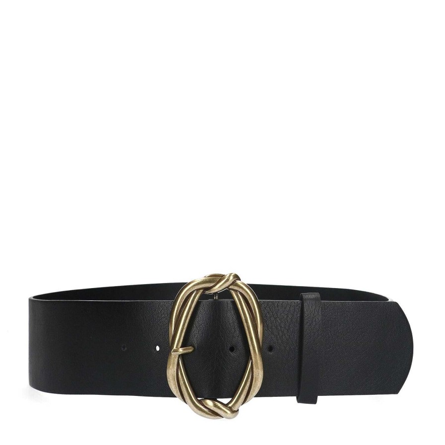 Sacha Wide Belt With Buckle - Black