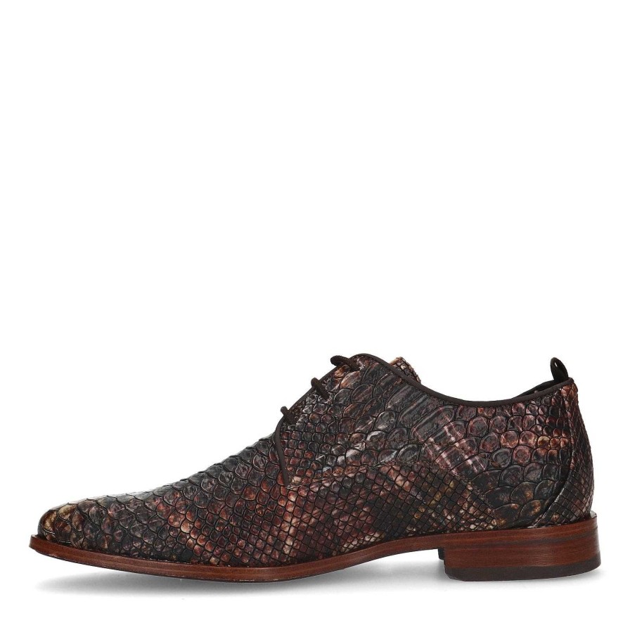 Sacha Rehab Greg Wood Lace-Up Shoes - Brown