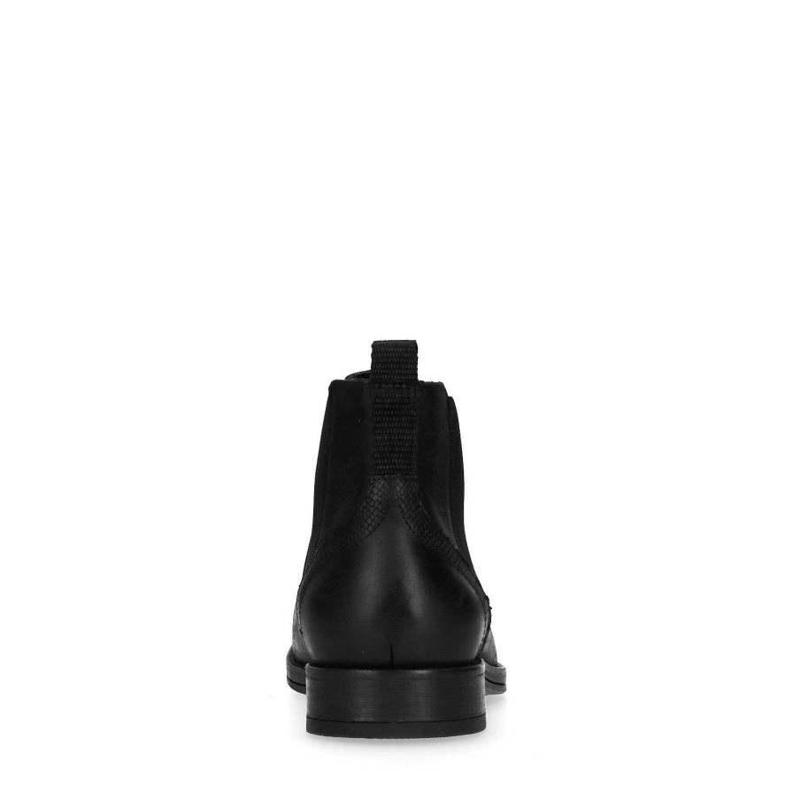 Sacha Leather Chelsea Boots - Black