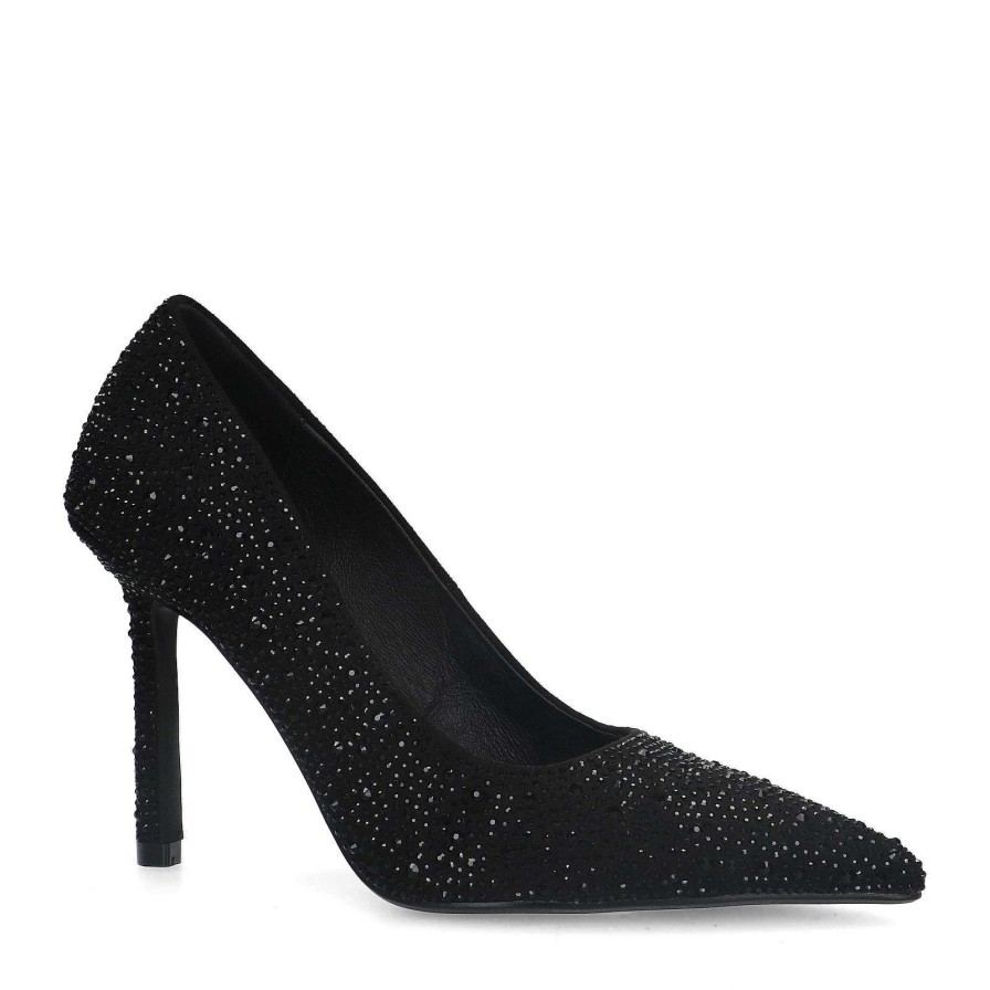 Sacha Rhinestone Pumps - Black