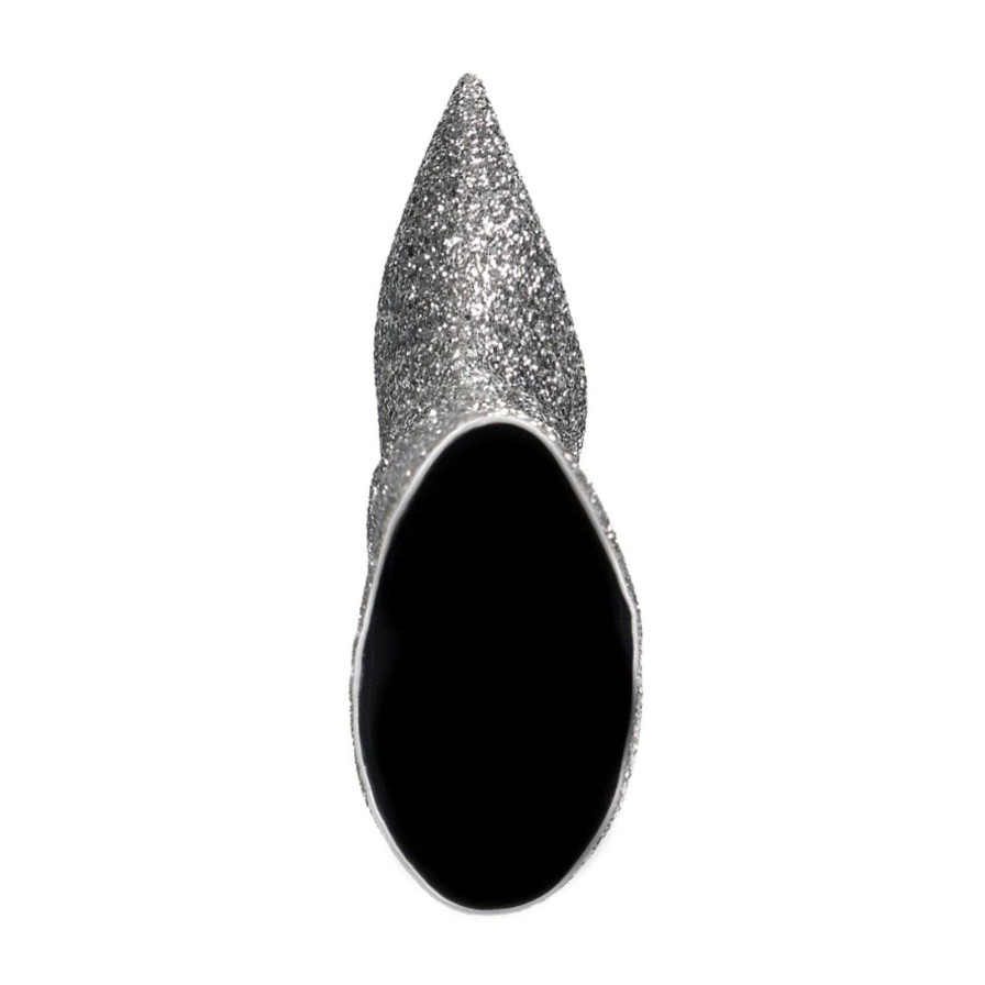 Sacha Glitter High Boots - Silver