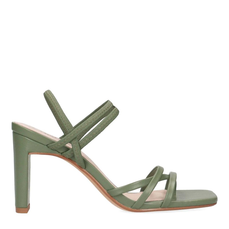 Sacha Heeled Sandals With Bands - Green