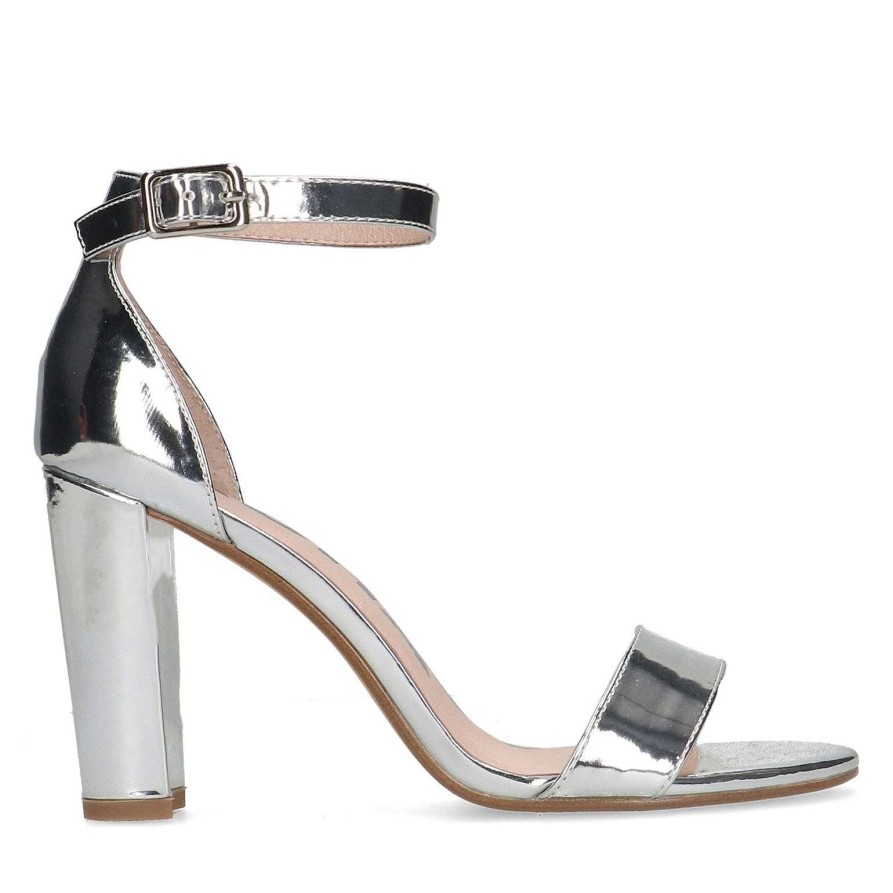 Sacha Heeled Sandals - Silver