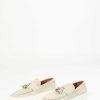 Sacha Suede Loafers With Fringed Tassels - Light Gray