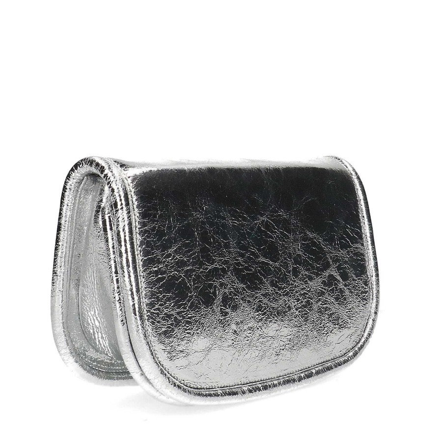 Sacha Metallic Crossbody Bag - Silver