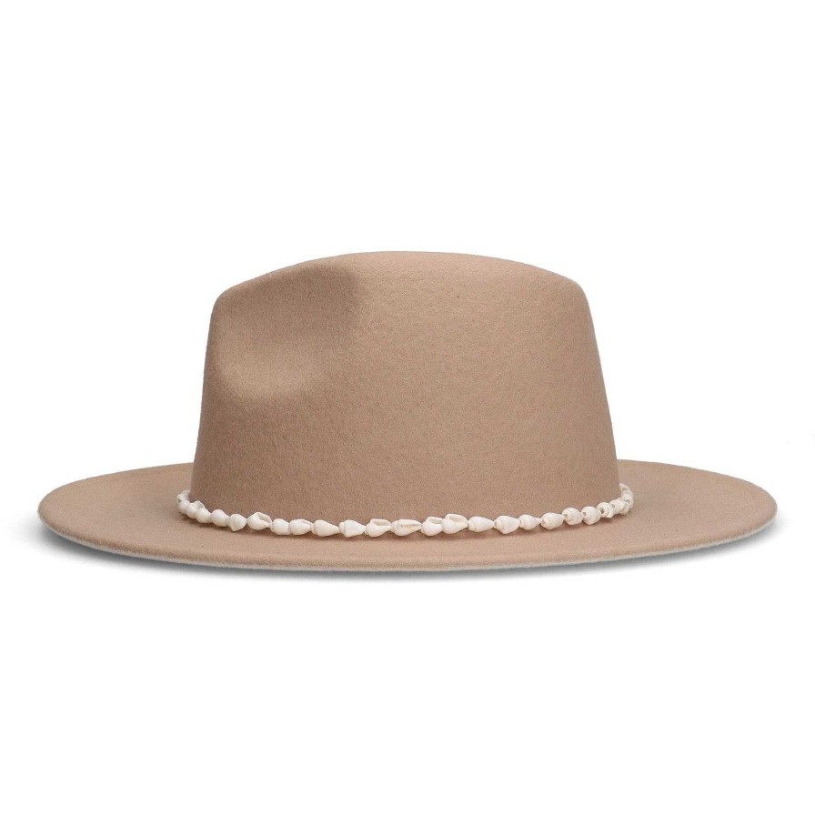 Sacha Hat With Shells - Beige