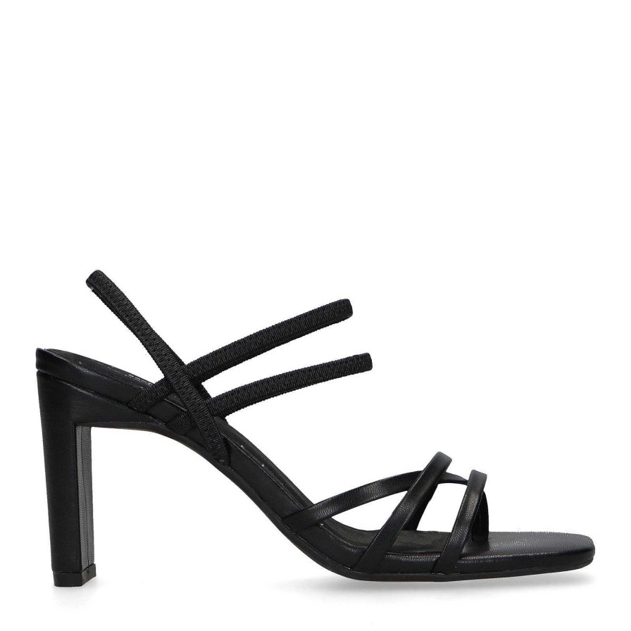 Sacha Heeled Sandals With Bands - Black