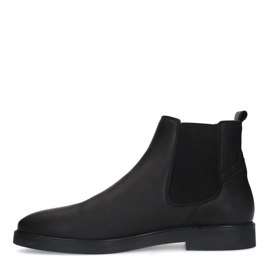 Sacha Leather Chelsea Boots - Black