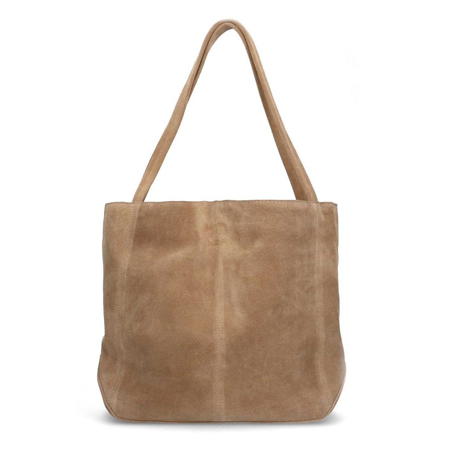 Sacha Suede Tote Bag - Light Brown