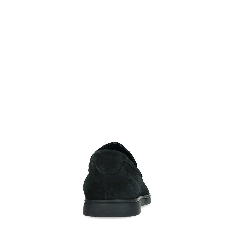 Sacha Suede Loafers - Black