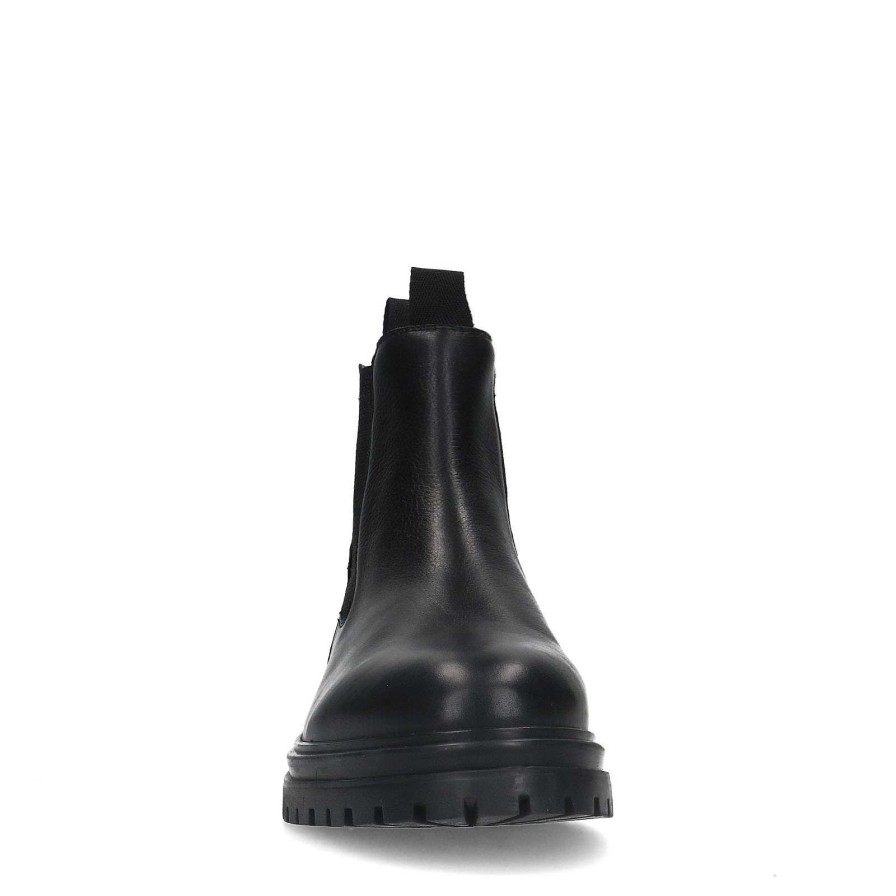 Sacha Leather Chelsea Boots - Black