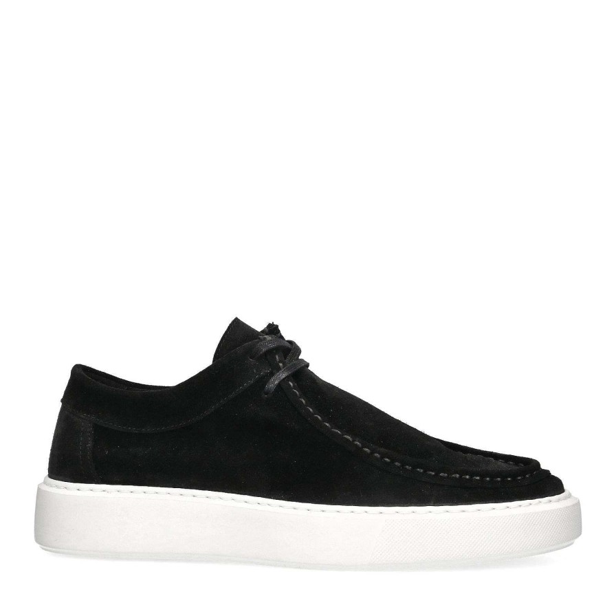 Sacha Suede Lace-Up Shoes - Black