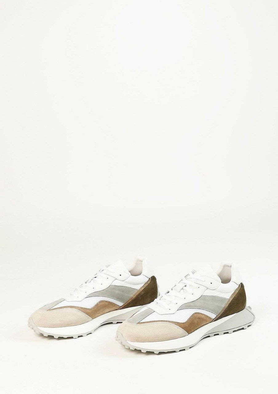 Sacha Leather Sneakers With Suede Details - White